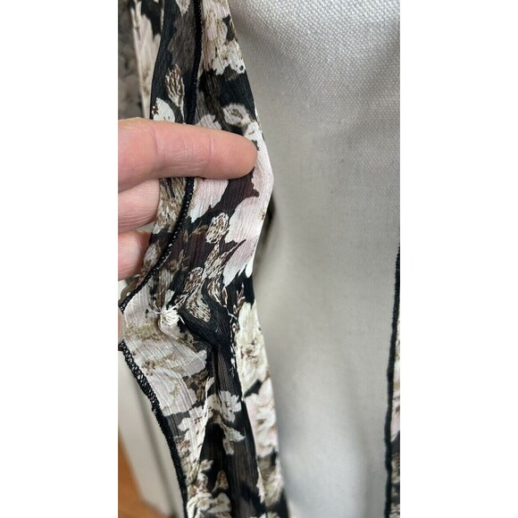 Mason + Mackenzie Sheer Neutral Granny Floral Kimono Size Med Boho Festival - Picture 4 of 10